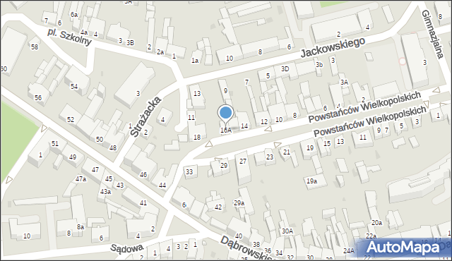 Nakło nad Notecią, Powstańców Wielkopolskich, 16A, mapa Nakło nad Notecią