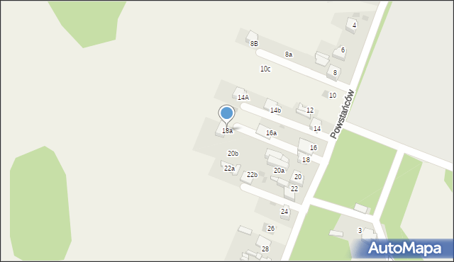 Nakło Śląskie, Powstańców, 18a, mapa Nakło Śląskie