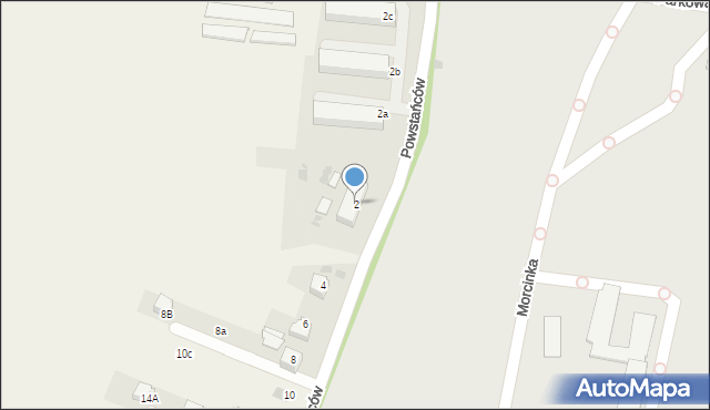 Nakło Śląskie, Powstańców, 2, mapa Nakło Śląskie