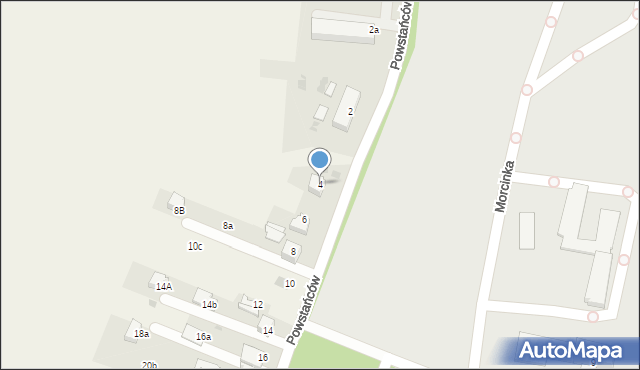 Nakło Śląskie, Powstańców, 4, mapa Nakło Śląskie