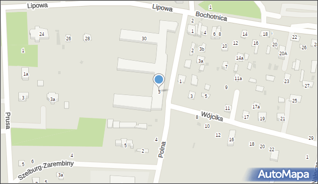 Nałęczów, Polna, 3, mapa Nałęczów