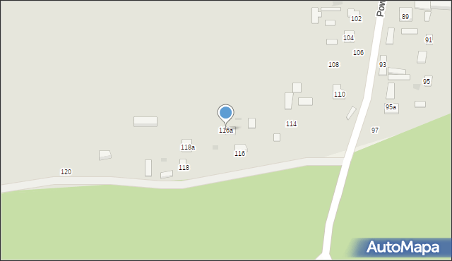 Nałęczów, Powstańców 1863 r., 116a, mapa Nałęczów