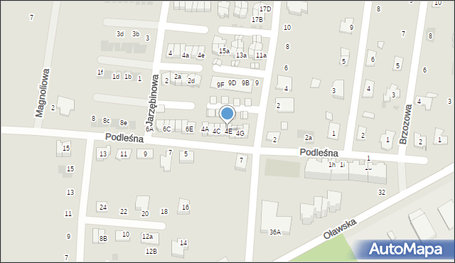 Namysłów, Podleśna, 4E, mapa Namysłów