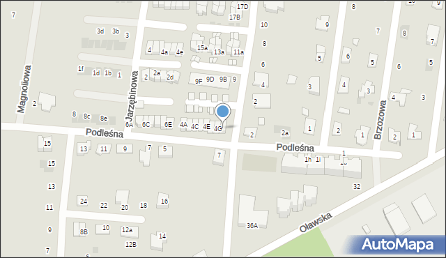 Namysłów, Podleśna, 4H, mapa Namysłów