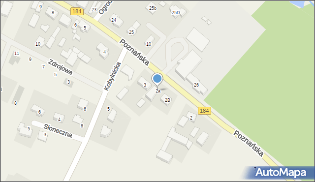 Napachanie, Poznańska, 2a, mapa Napachanie