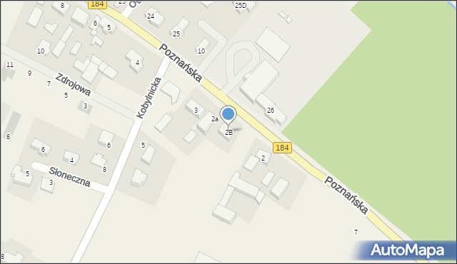 Napachanie, Poznańska, 2B, mapa Napachanie