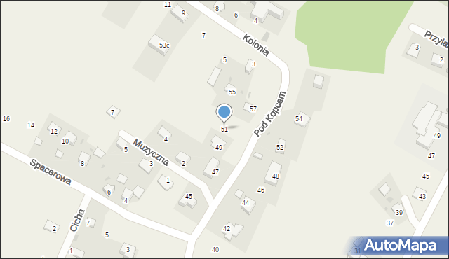 Narama, Pod Kopcem, 51, mapa Narama
