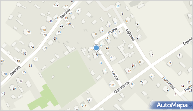 Narew, Polna, 5, mapa Narew