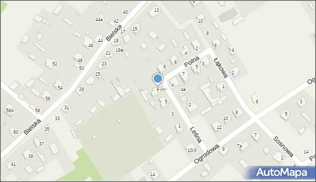 Narew, Polna, 7, mapa Narew