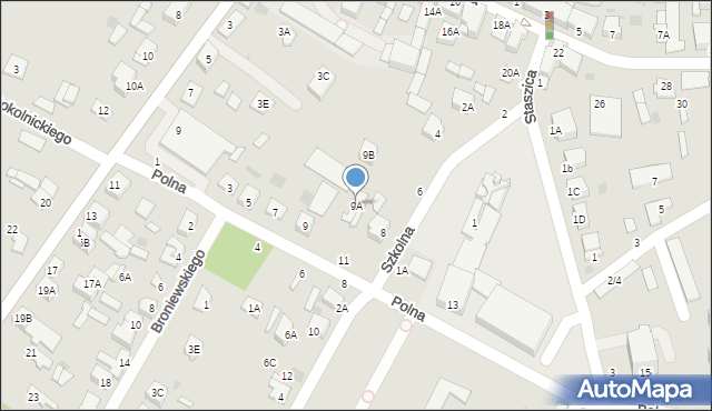 Nasielsk, Polna, 9A, mapa Nasielsk