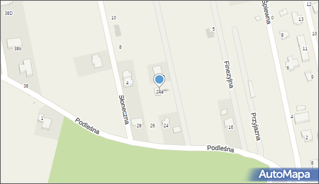 Natalin, Podleśna, 24a, mapa Natalin