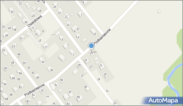 Nawojowa, Podkamienne, 23, mapa Nawojowa