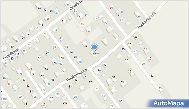 Nawojowa, Podkamienne, 36, mapa Nawojowa