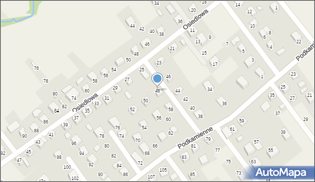 Nawojowa, Podkamienne, 48, mapa Nawojowa