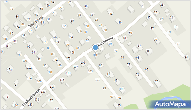 Nawojowa, Podkamienne, 83, mapa Nawojowa