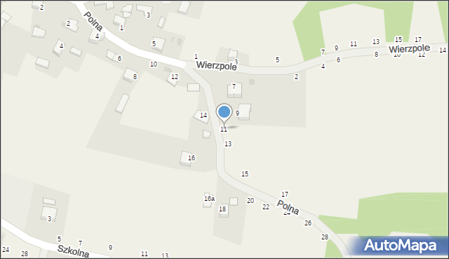 Nawojowa Góra, Polna, 11, mapa Nawojowa Góra