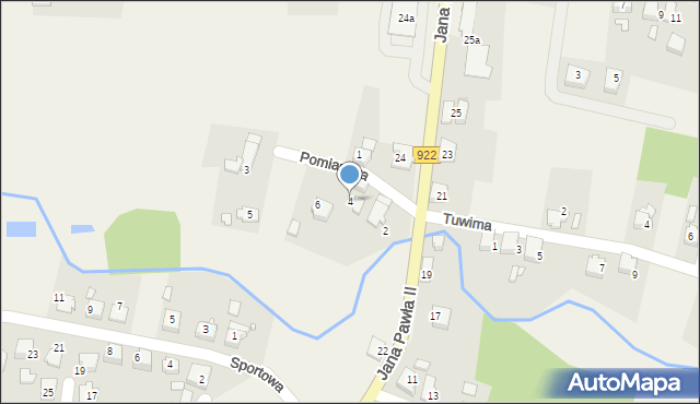 Nędza, Pomiarowa, 4, mapa Nędza