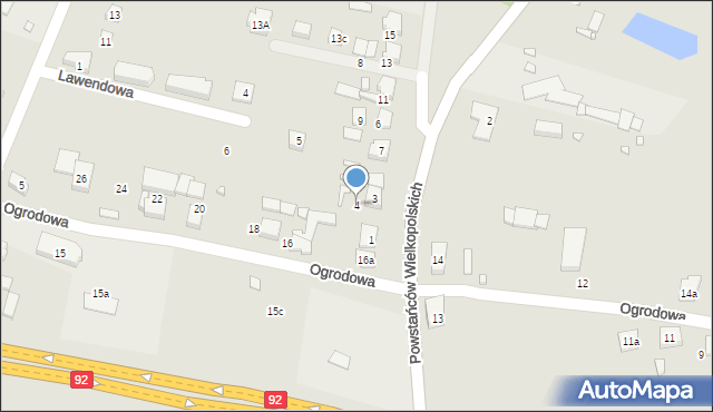 Nekla, Powstańców Wielkopolskich, 4, mapa Nekla