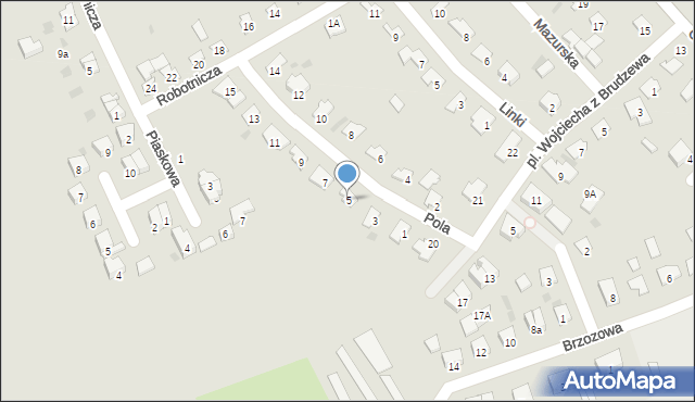 Nidzica, Pola Wincentego, 5, mapa Nidzica