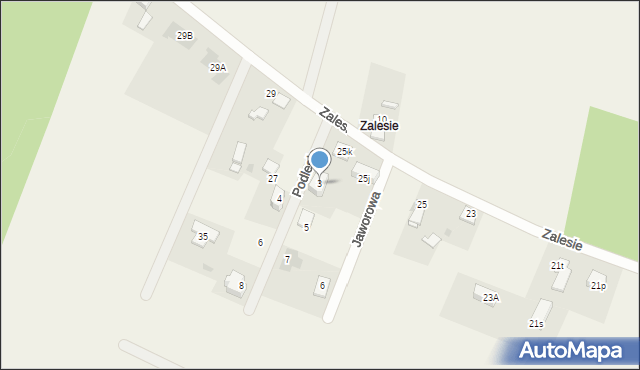 Nieborowice, Podlesie, 3, mapa Nieborowice