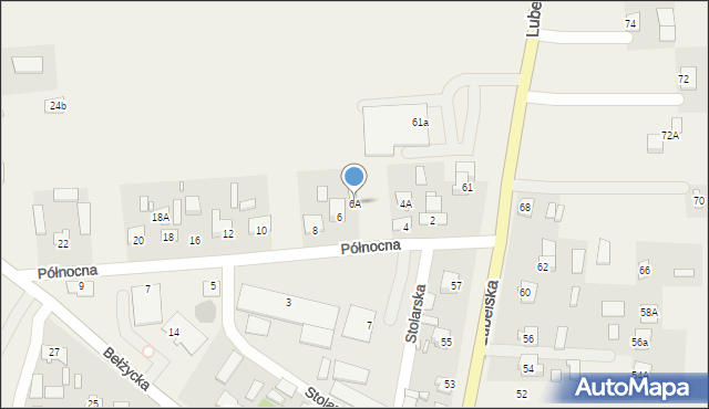 Niedrzwica Duża, Północna, 6A, mapa Niedrzwica Duża