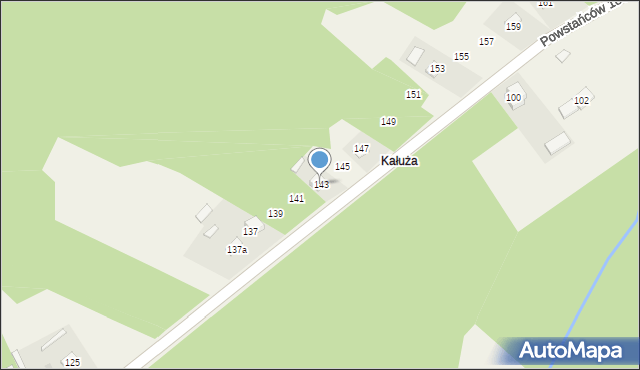 Niekłań Wielki, Powstańców 1863 r., 143, mapa Niekłań Wielki