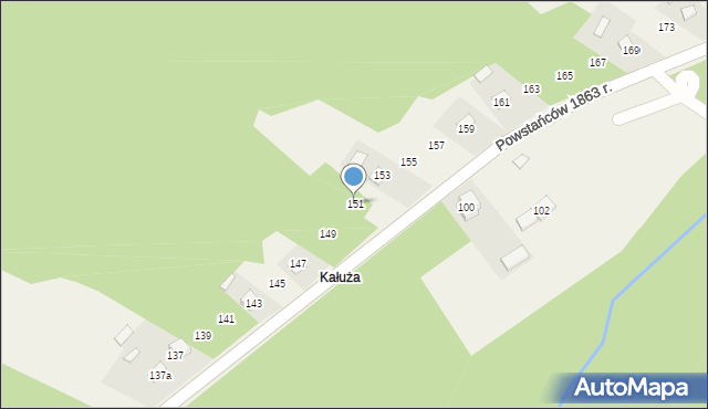 Niekłań Wielki, Powstańców 1863 r., 151, mapa Niekłań Wielki