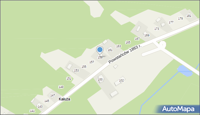 Niekłań Wielki, Powstańców 1863 r., 159, mapa Niekłań Wielki