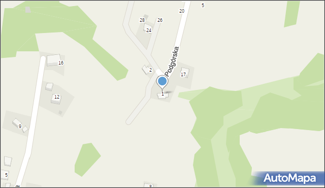 Nielepice, Podhalańska, 1, mapa Nielepice