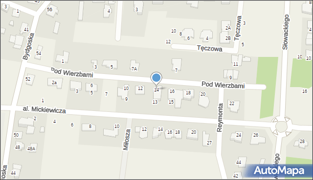 Niemcz, Pod Wierzbami, 14, mapa Niemcz