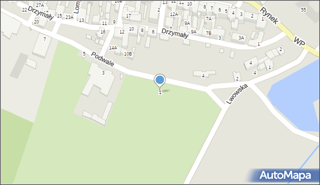 Niemodlin, Podwale, 1, mapa Niemodlin