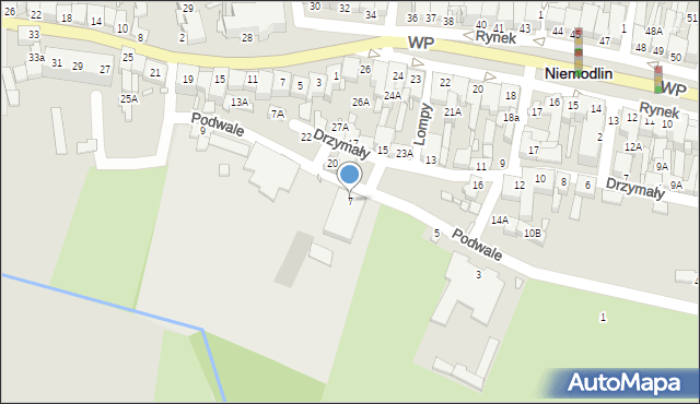 Niemodlin, Podwale, 7, mapa Niemodlin