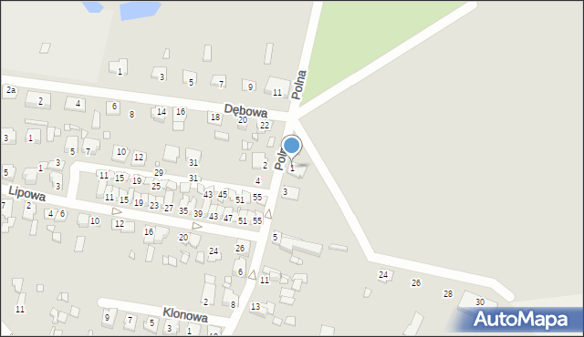 Niemodlin, Polna, 1, mapa Niemodlin