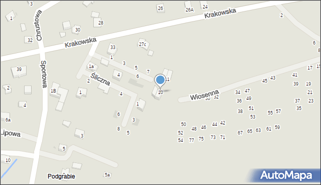 Niepołomice, Pod Gwiazdami, 10, mapa Niepołomice