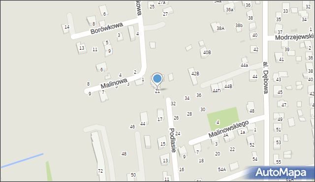 Niepołomice, Podlasie, 21, mapa Niepołomice