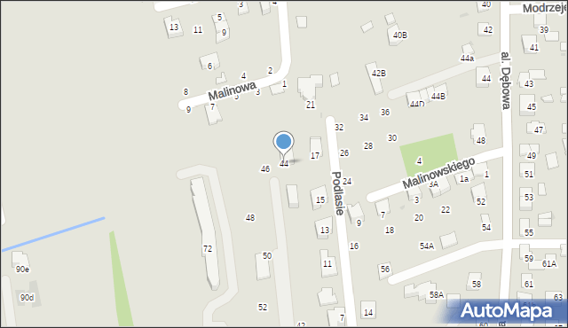 Niepołomice, Podlasie, 44, mapa Niepołomice