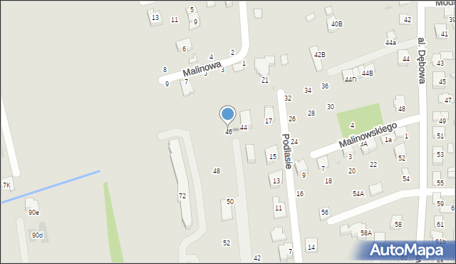 Niepołomice, Podlasie, 46, mapa Niepołomice