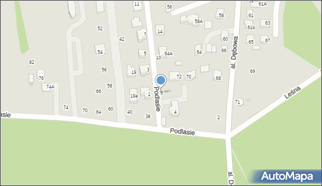 Niepołomice, Podlasie, 6, mapa Niepołomice