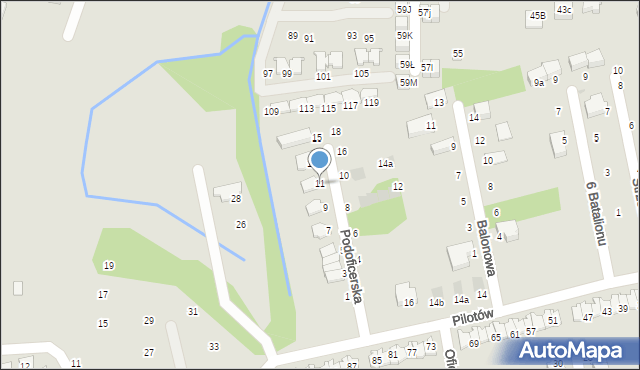 Niepołomice, Podoficerska, 11, mapa Niepołomice