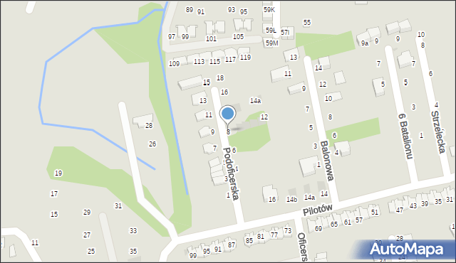 Niepołomice, Podoficerska, 8, mapa Niepołomice