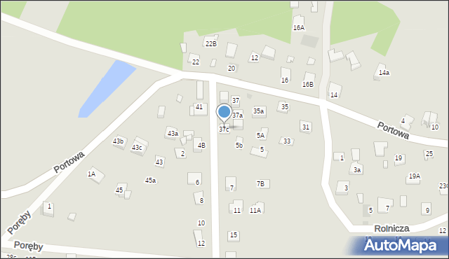 Niepołomice, Portowa, 37c, mapa Niepołomice