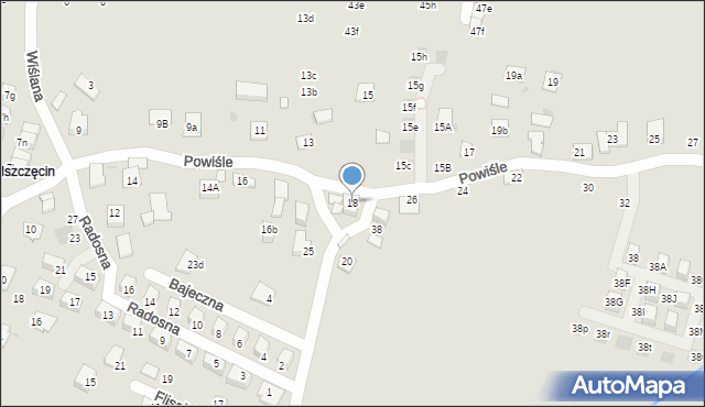 Niepołomice, Powiśle, 18, mapa Niepołomice