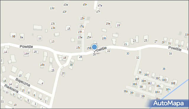 Niepołomice, Powiśle, 24, mapa Niepołomice