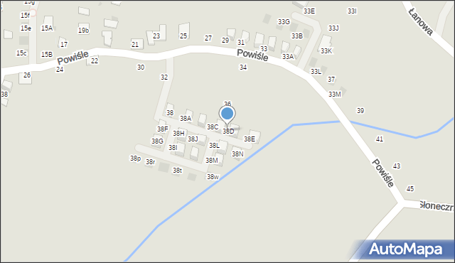 Niepołomice, Powiśle, 38D, mapa Niepołomice