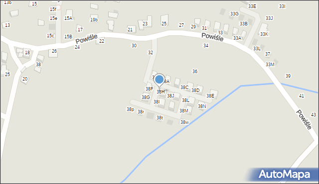 Niepołomice, Powiśle, 38H, mapa Niepołomice
