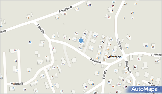 Niepołomice, Powiśle, 5c, mapa Niepołomice