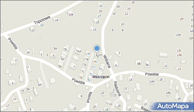 Niepołomice, Powiśle, 7g, mapa Niepołomice