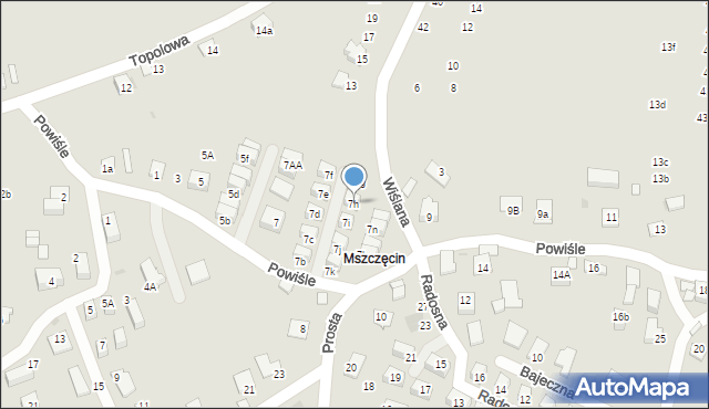 Niepołomice, Powiśle, 7h, mapa Niepołomice