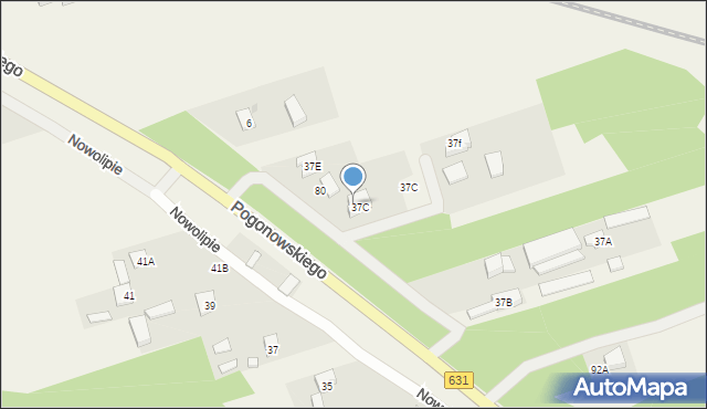 Nieporęt, Pogonowskiego Stefana, kpt., 37g, mapa Nieporęt