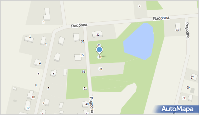 Nieżywięć, Pogodna, 38, mapa Nieżywięć